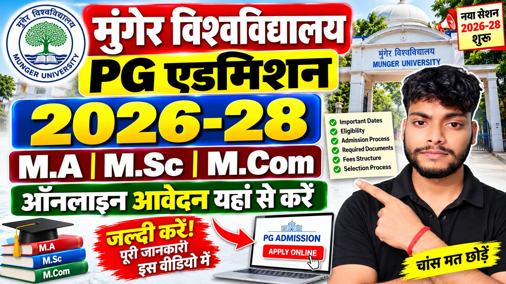 Munger University PG Admission From 2026-28