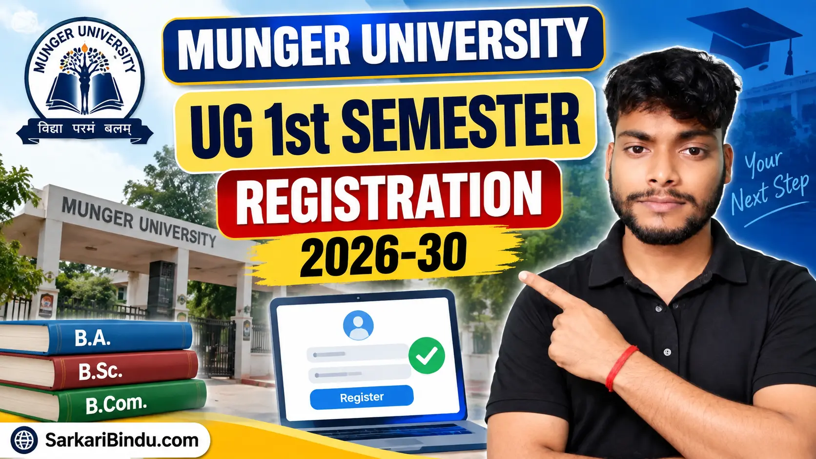 Munger University UG 1st Semester Registration 2026-30