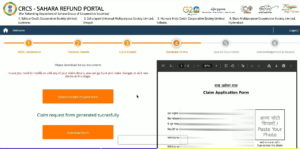 Sahara Refund Portal Online