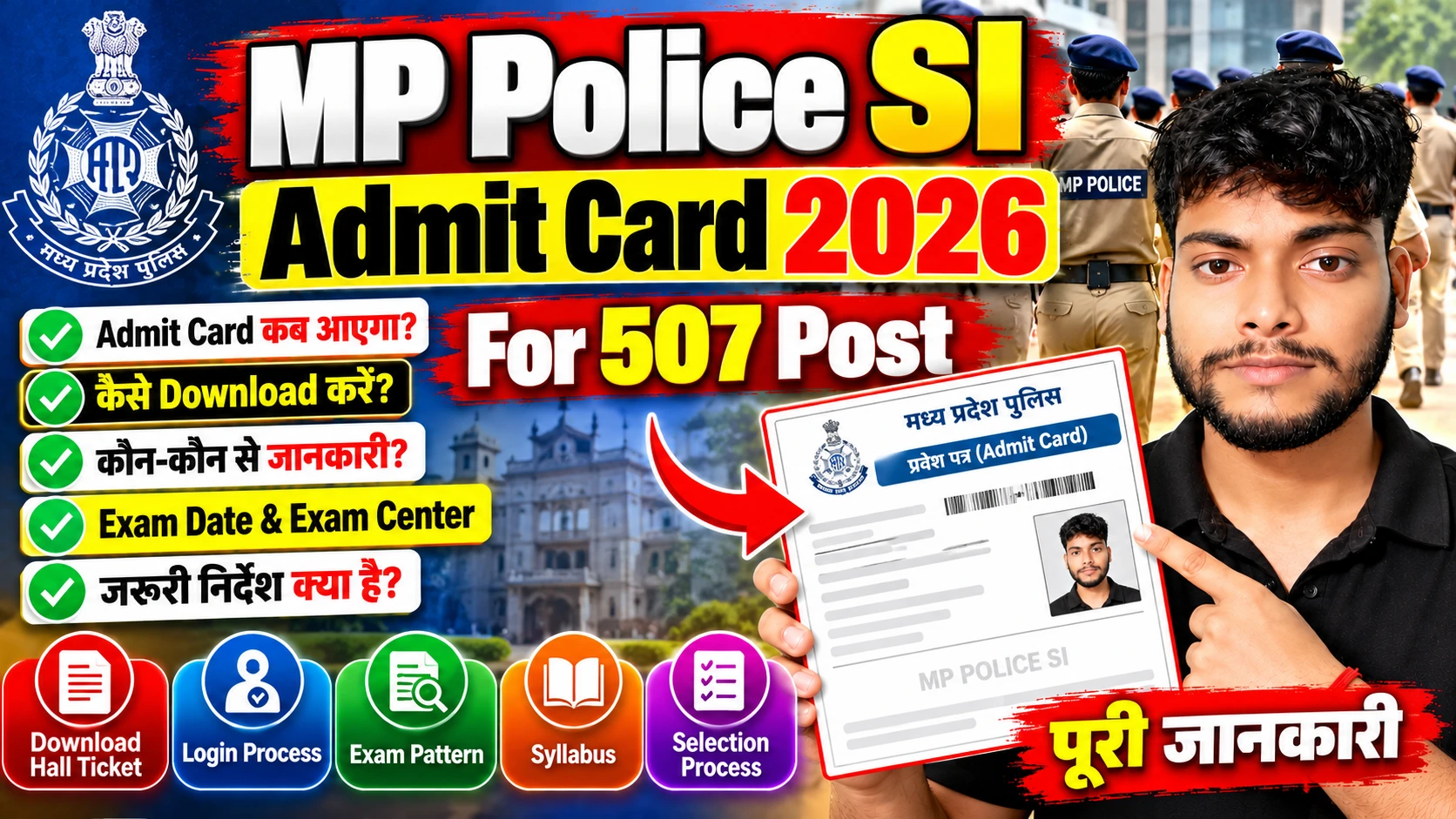 MP Police SI Admit Card 2026